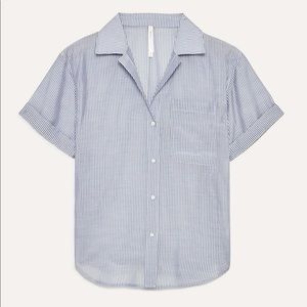 Striped Button Up Tee | Babaton | Sz S